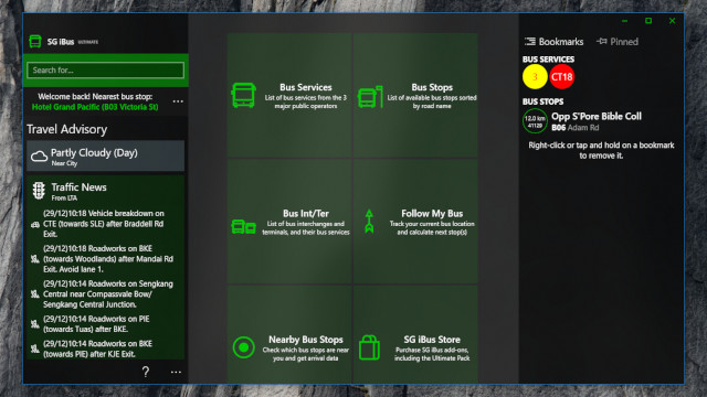 SG iBus for Windows 10 UWP
